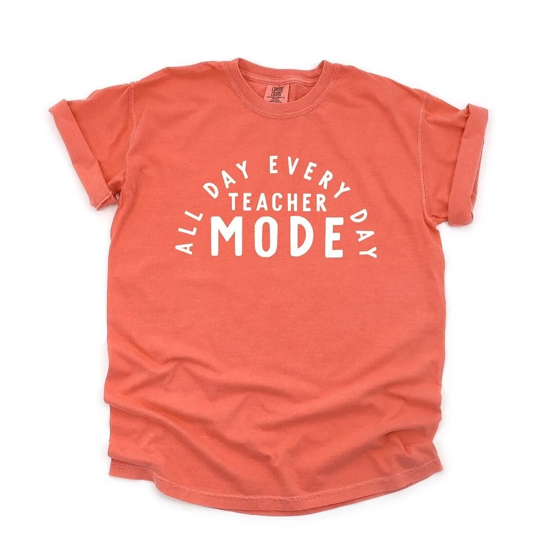 Teacher Mode All Day Garment Dyed Tee sold by Zulily product image thumbnail 2