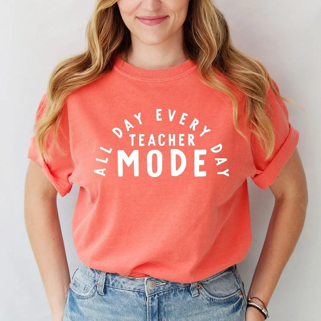 Teacher Mode All Day Garment Dyed Tee sold by Zulily product image thumbnail 3