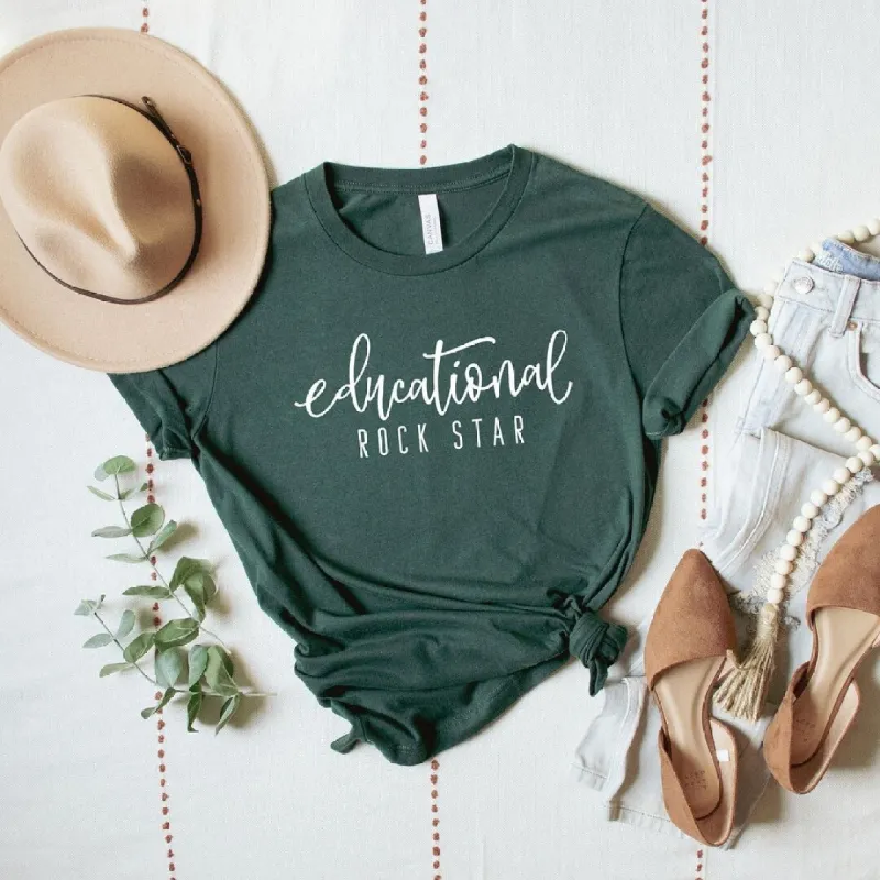 Educational Rock Star Short Sleeve Crewnneck Tee sold by Zulily
