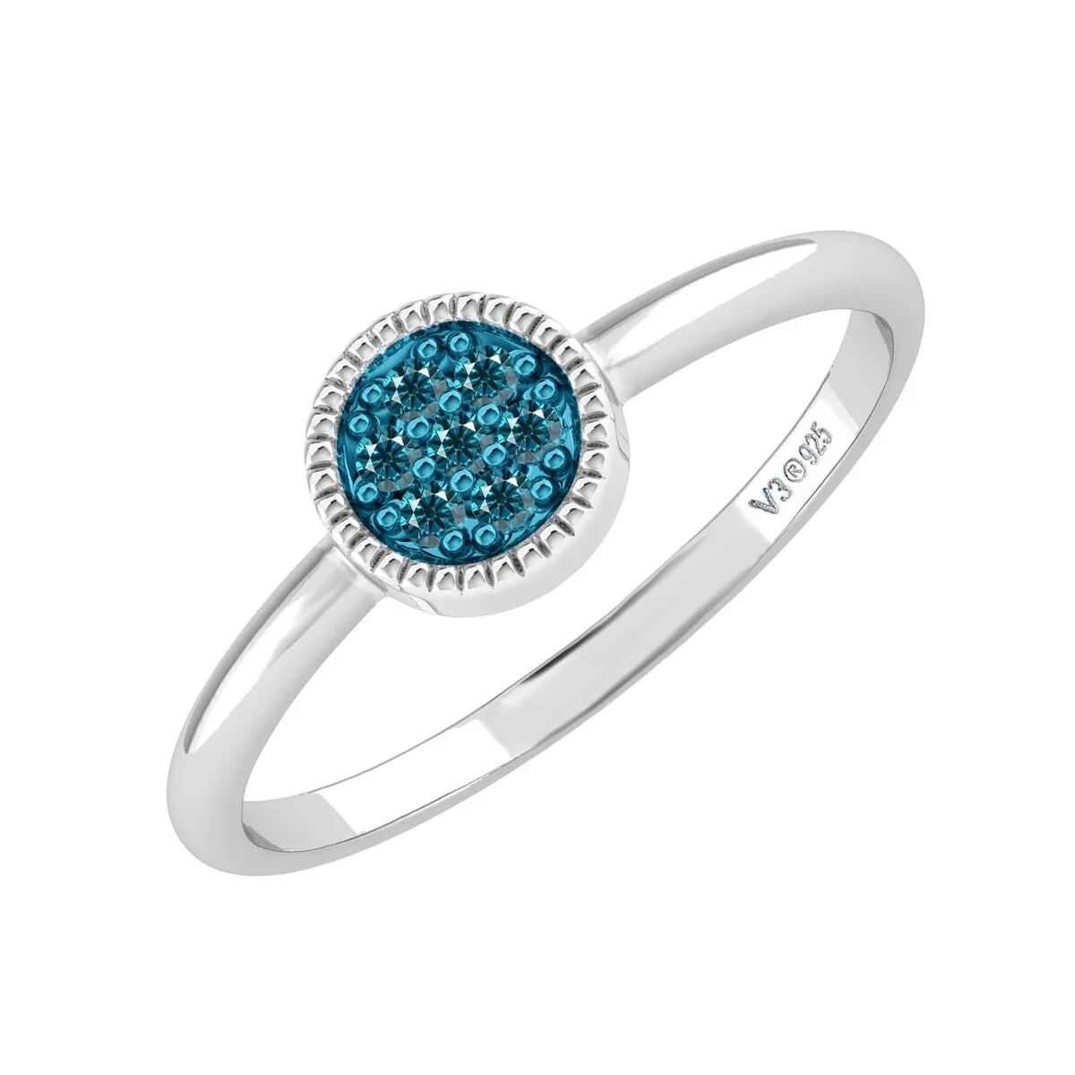Sterling Silver Natural Blue Diamond Stackable Ring sold by Zulily product image thumbnail 2