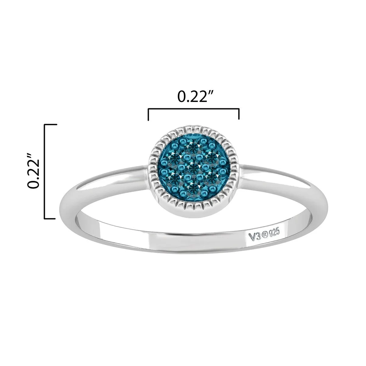 Sterling Silver Natural Blue Diamond Stackable Ring sold by Zulily product image thumbnail 5