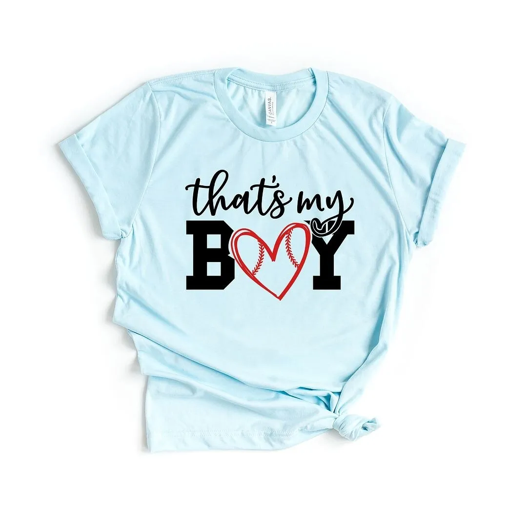 That's My Boy Baseball Short Sleeve Crewnneck Tee sold by Zulily product image thumbnail 2