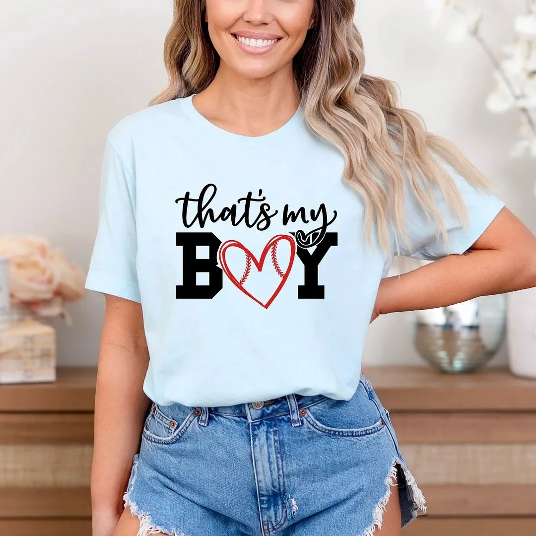 That's My Boy Baseball Short Sleeve Crewnneck Tee sold by Zulily product image thumbnail 3