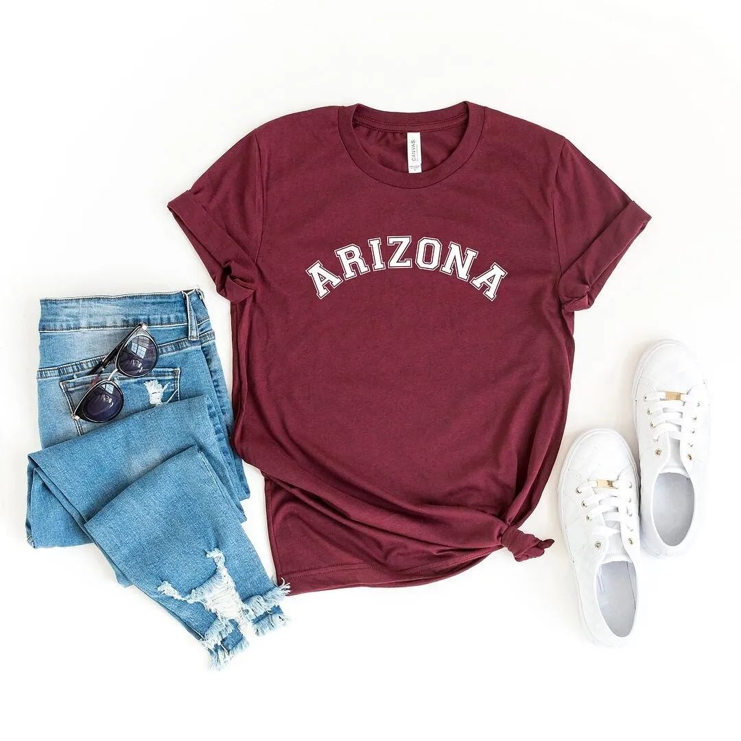 Arizona Curved Short Sleeve Tee sold by Zulily