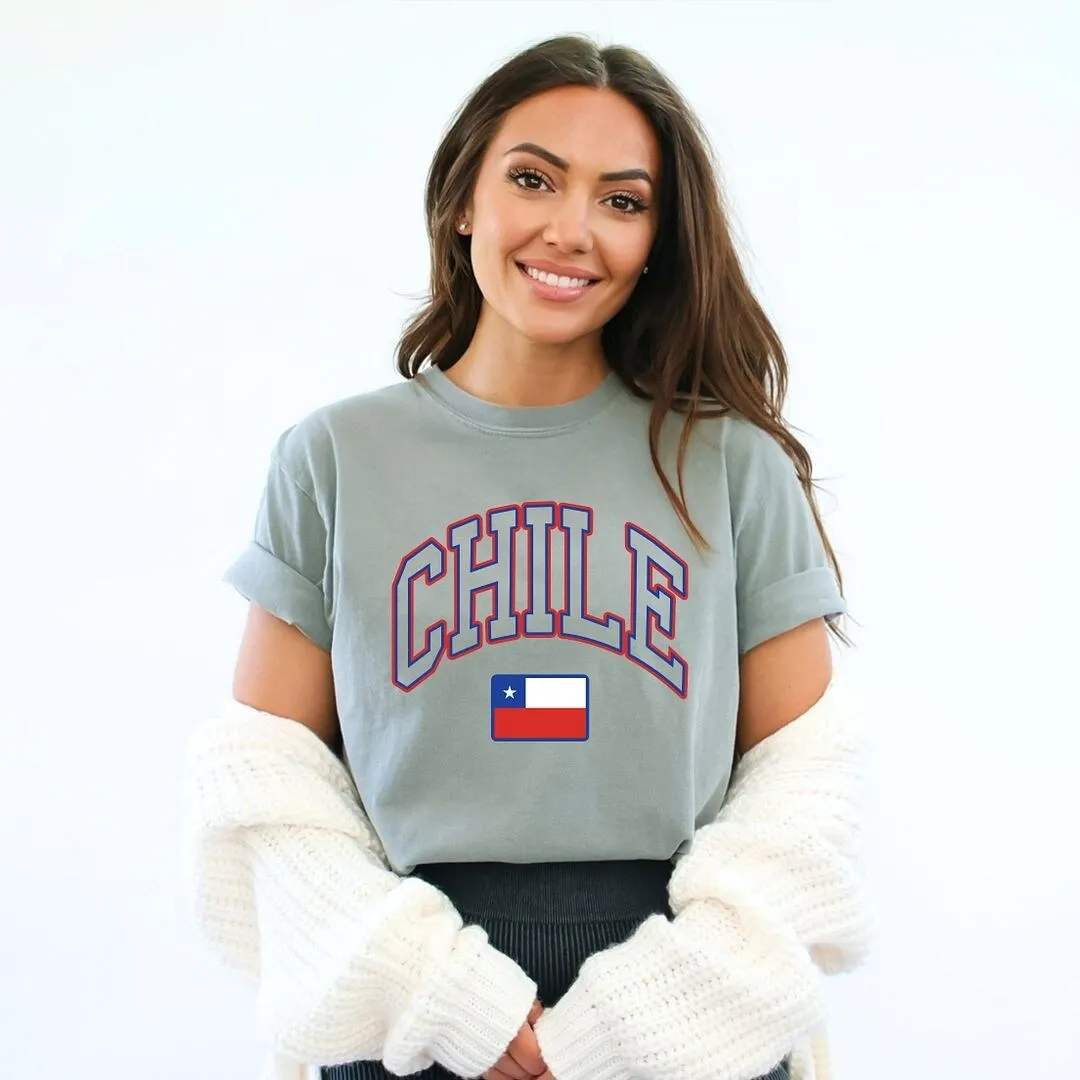 Chile Flag Garment Dyed Tee sold by Zulily product image thumbnail 3