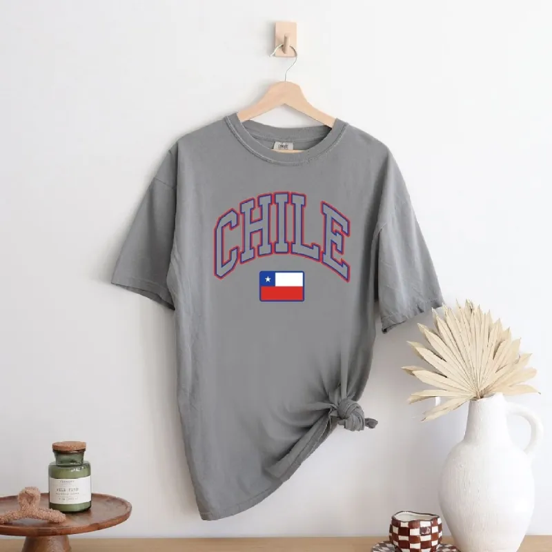Chile Flag Garment Dyed Tee sold by Zulily