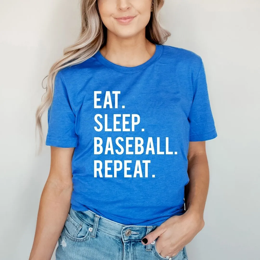 Eat Sleep Baseball Repeat Short Sleeve Crewnneck Tee sold by Zulily product image thumbnail 3
