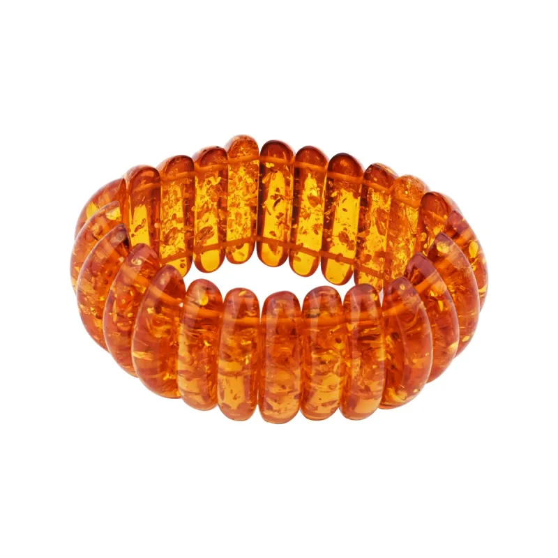Orange Amber Stretch Bracelet sold by Zulily
