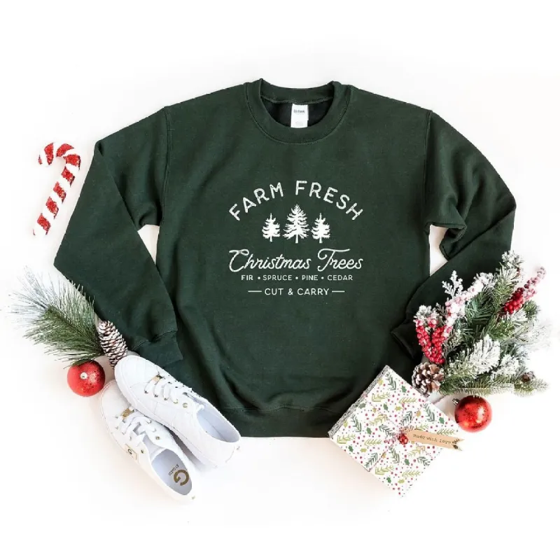 Farm Fresh Christmas Trees Graphic Sweatshirt sold by Zulily