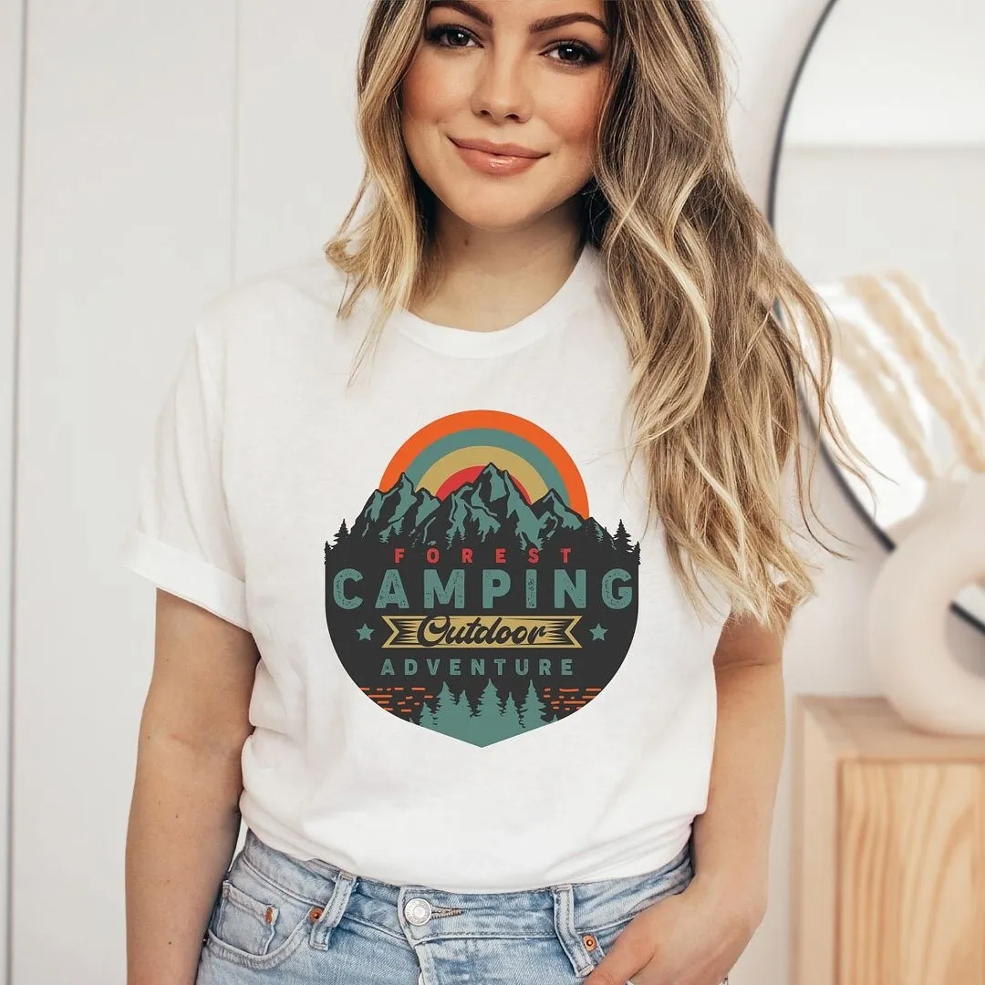 Forest Camping Badge Short Sleeve Crewnneck Tee sold by Zulily product image thumbnail 3