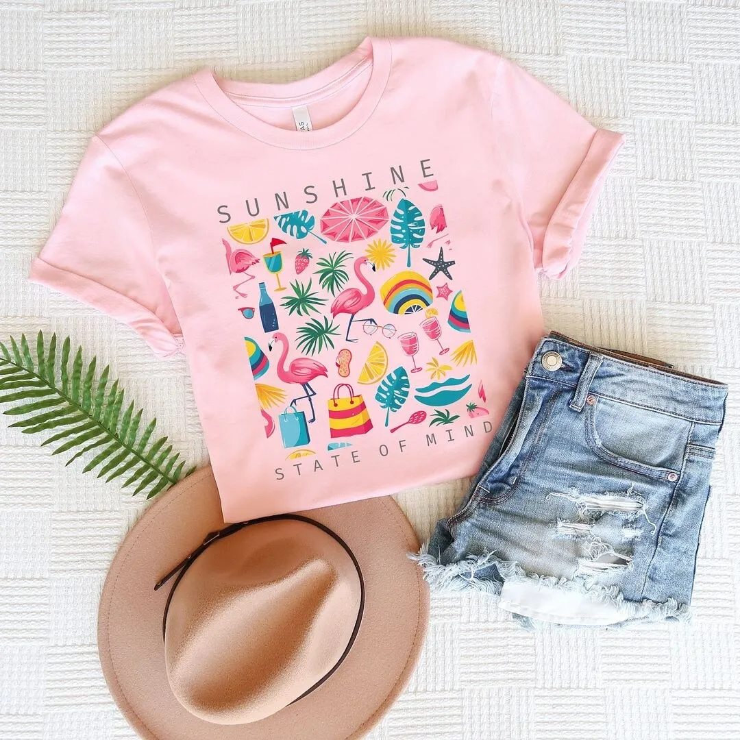 Sunshine State Of Mind Flamingos Short Sleeve Tee sold by Zulily