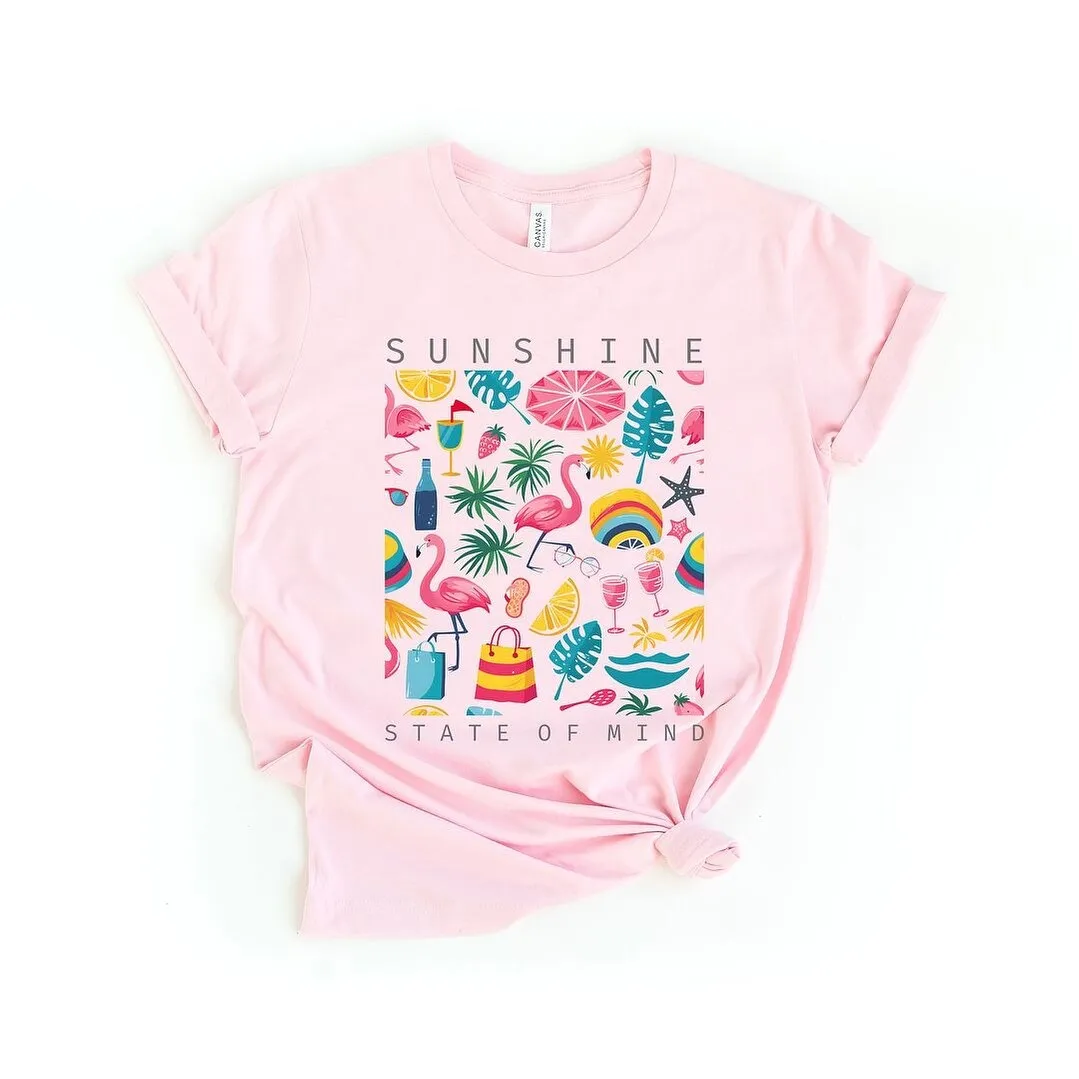 Sunshine State Of Mind Flamingos Short Sleeve Tee sold by Zulily product image thumbnail 2