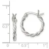 Curata 925 Sterling Silver Polished 12x20mm Hinged Twisted Hoop Post Earrings sold by Zulily