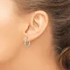 Curata 925 Sterling Silver Polished 12x20mm Hinged Twisted Hoop Post Earrings sold by Zulily