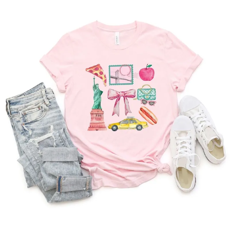 Coquette New York Collage Short Sleeve Crewnneck Tee sold by Zulily