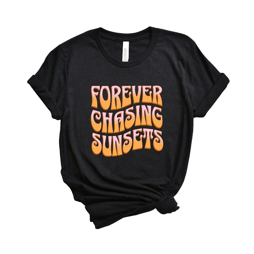 Forever Chasing Sunsets Wavy Short Sleeve Tee sold by Zulily product image thumbnail 2