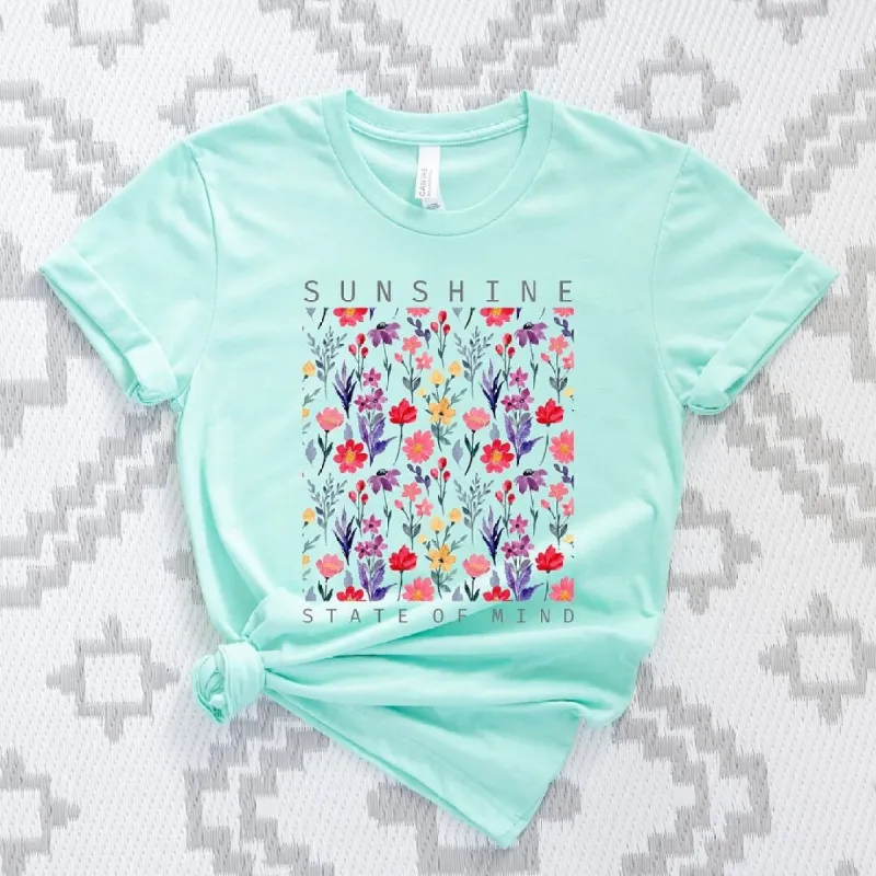 Sunshine State Of Mind Flowers Short Sleeve Tee sold by Zulily