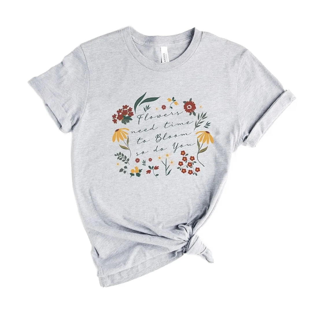 Flowers Need Time To Bloom Short Sleeve Tee sold by Zulily product image thumbnail 2
