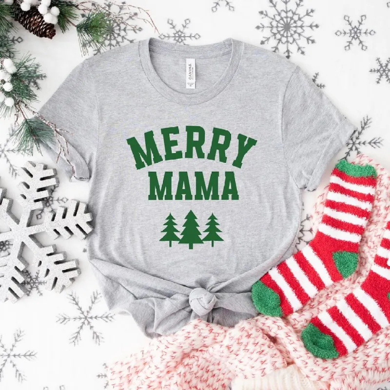 Merry Mama Pine Tree Short Sleeve Crewnneck Tee sold by Zulily