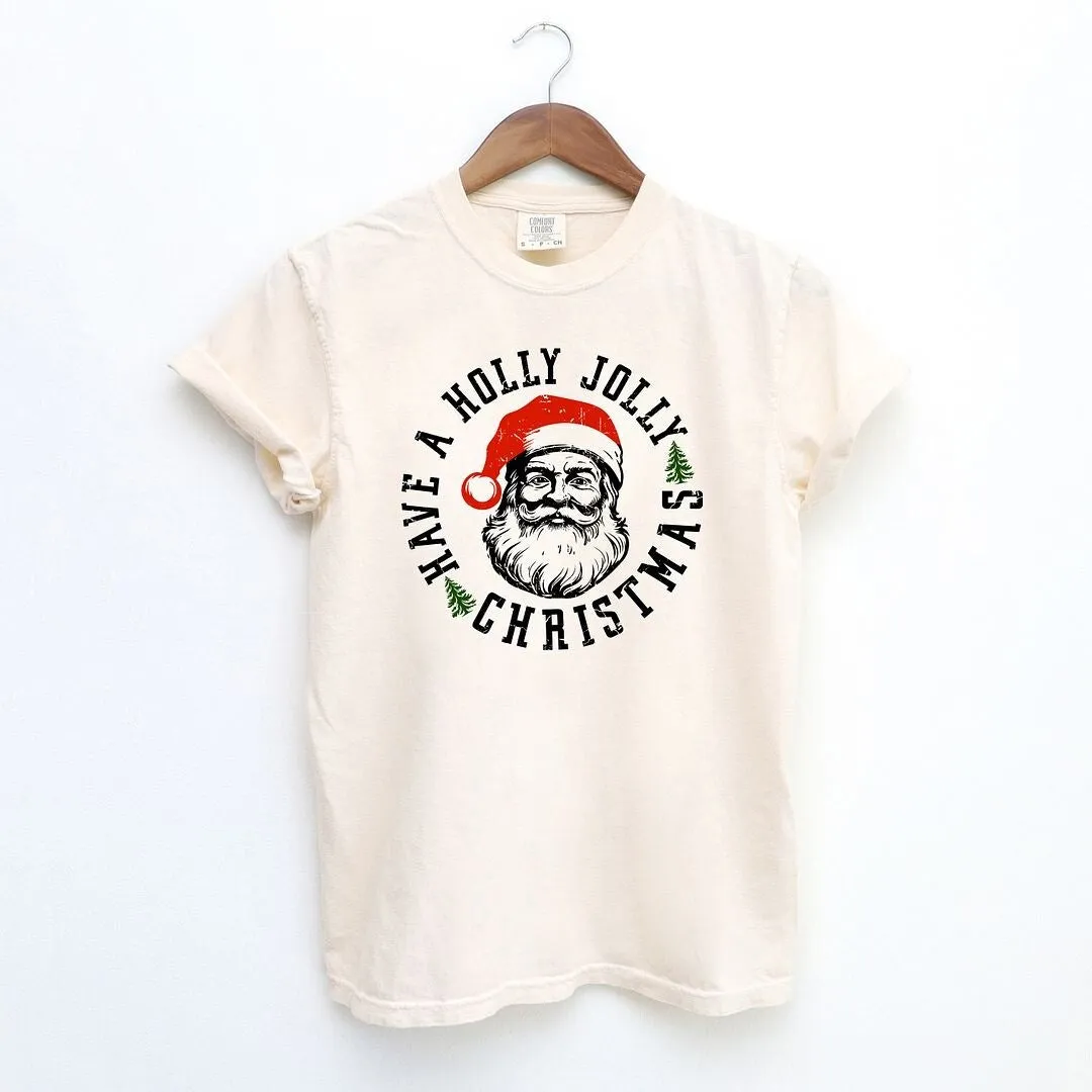Holly Jolly Santa Garment Dyed Tee sold by Zulily product image thumbnail 2