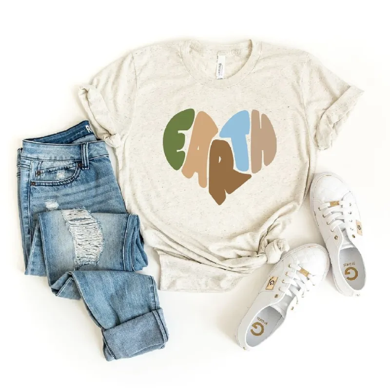 Earth Heart Short Sleeve Crewnneck Tee sold by Zulily