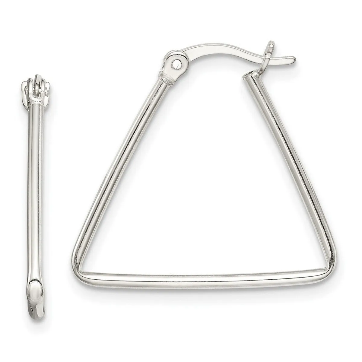 Curata 925 Sterling Silver Polished 23.85x22.1mm Triangle Hoop Earrings sold by Zulily