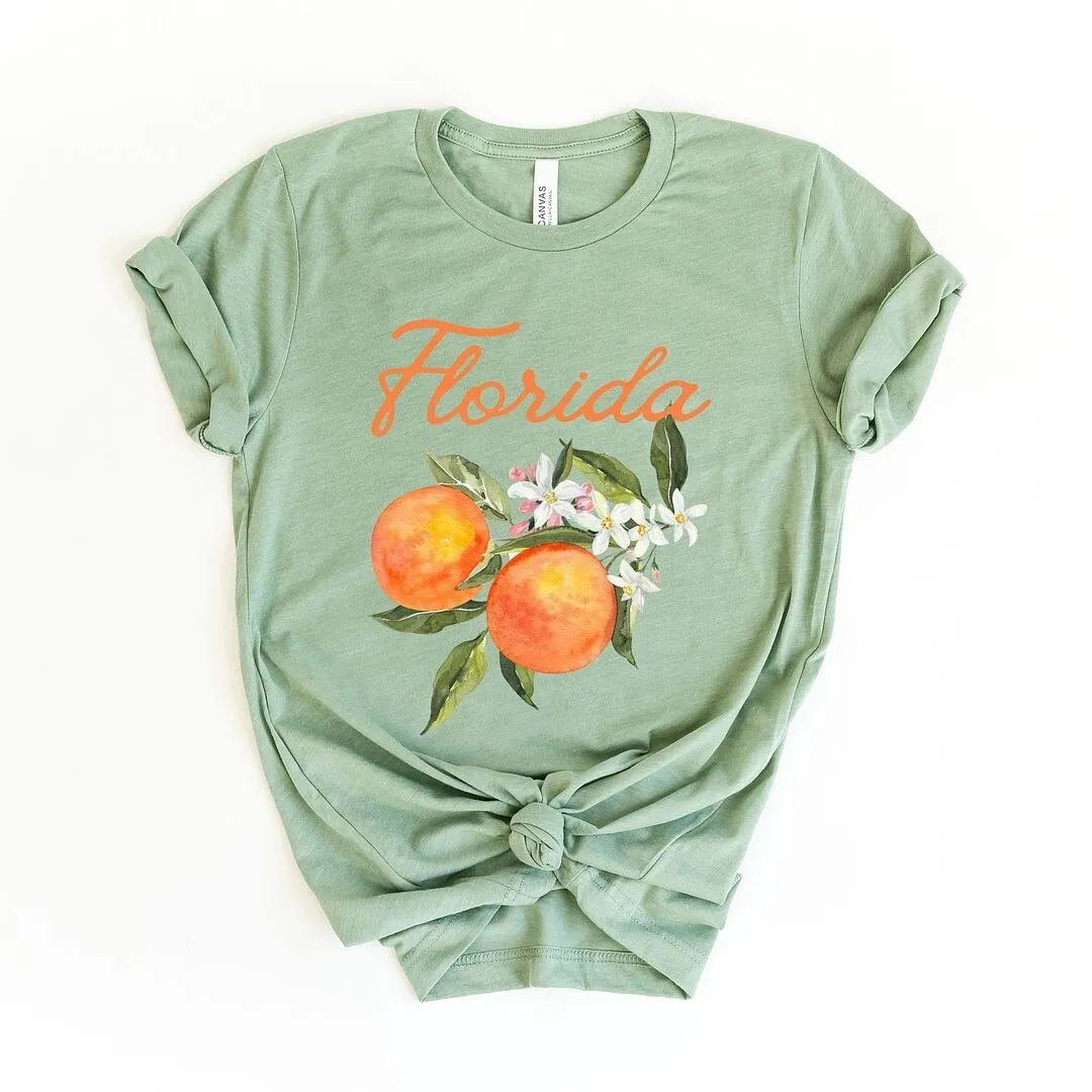 Florida Flower Colorful Short Sleeve Tee sold by Zulily product image thumbnail 2