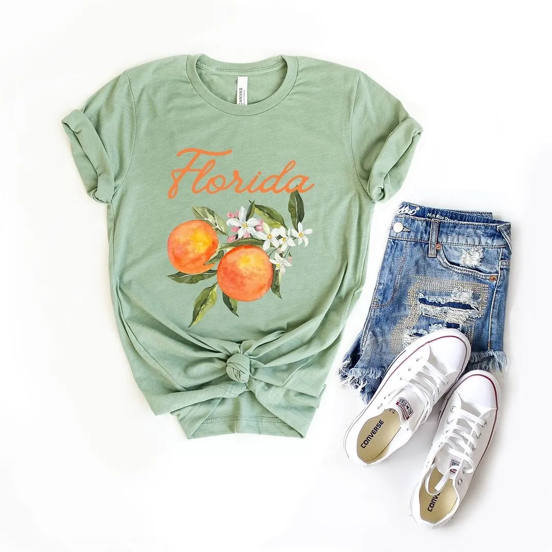 Florida Flower Colorful Short Sleeve Tee sold by Zulily