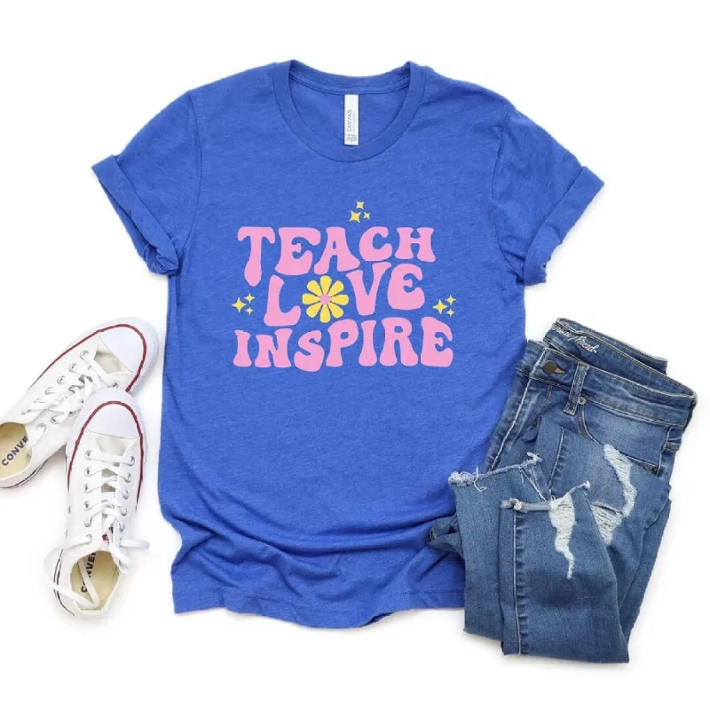 Teach Love Inspire Flowers Short Sleeve Crewnneck Tee sold by Zulily