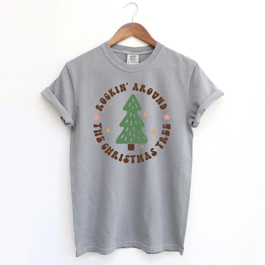 Retro Rockin' Around Tree Garment Dyed Tee sold by Zulily product image thumbnail 2