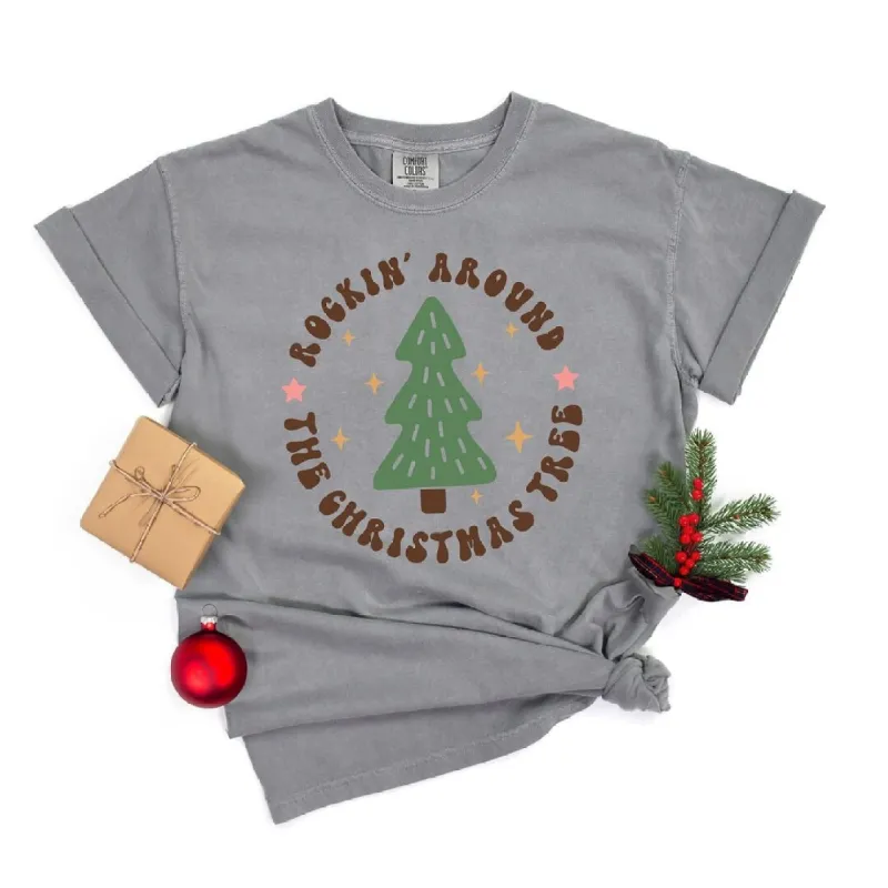 Retro Rockin' Around Tree Garment Dyed Tee sold by Zulily