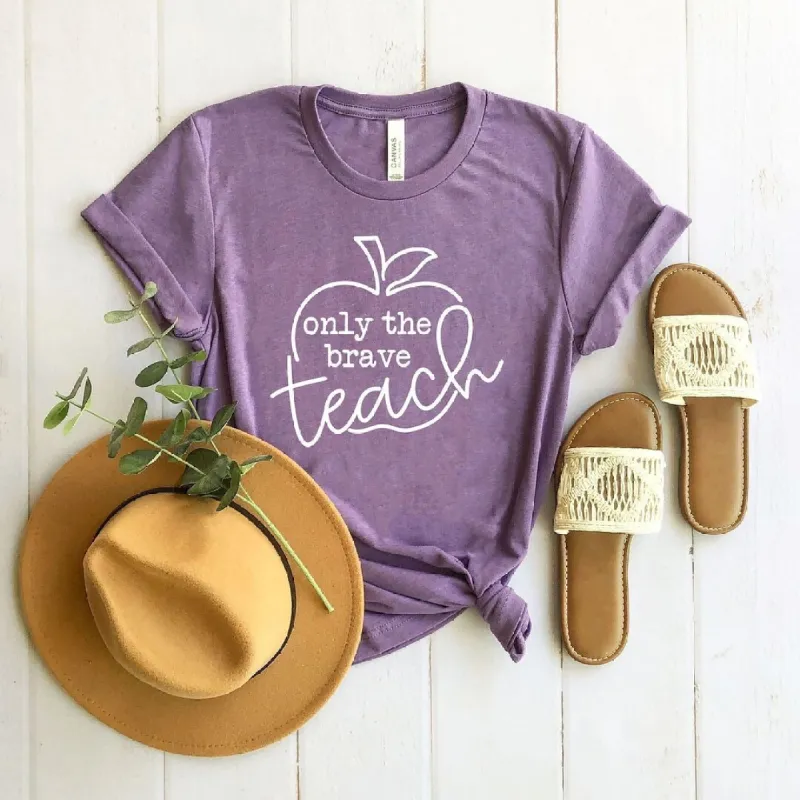 Only the Brave Teach Short Sleeve Crewnneck Tee sold by Zulily