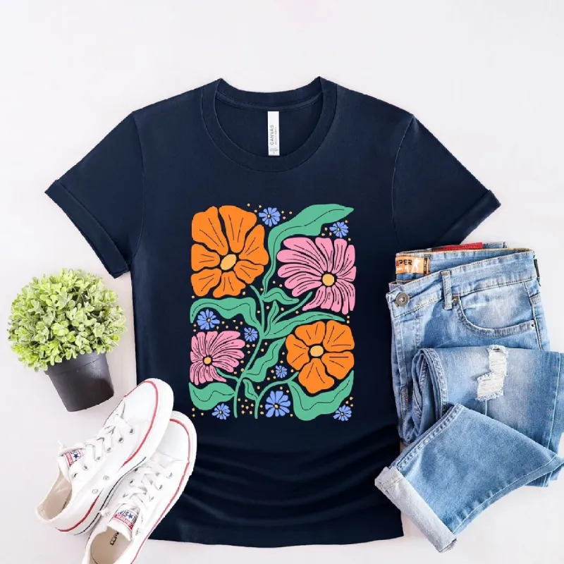 Boho Floral Collage Short Sleeve Tee sold by Zulily