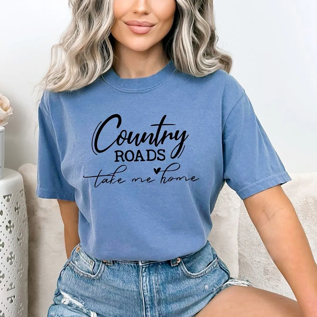 Country Roads Heart Garment Dyed Tee sold by Zulily product image thumbnail 2