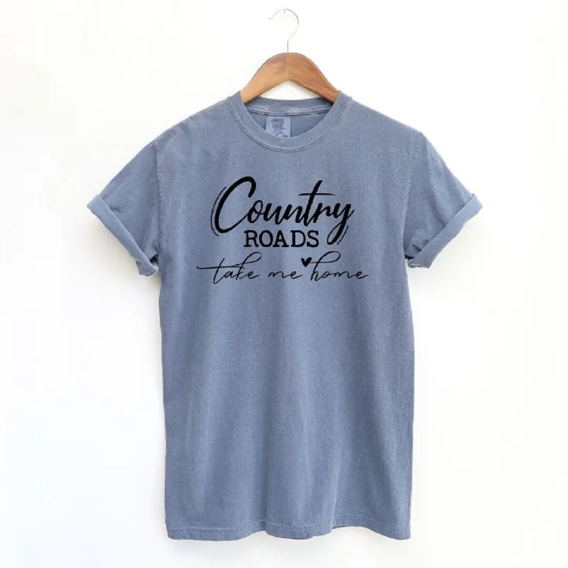 Country Roads Heart Garment Dyed Tee sold by Zulily