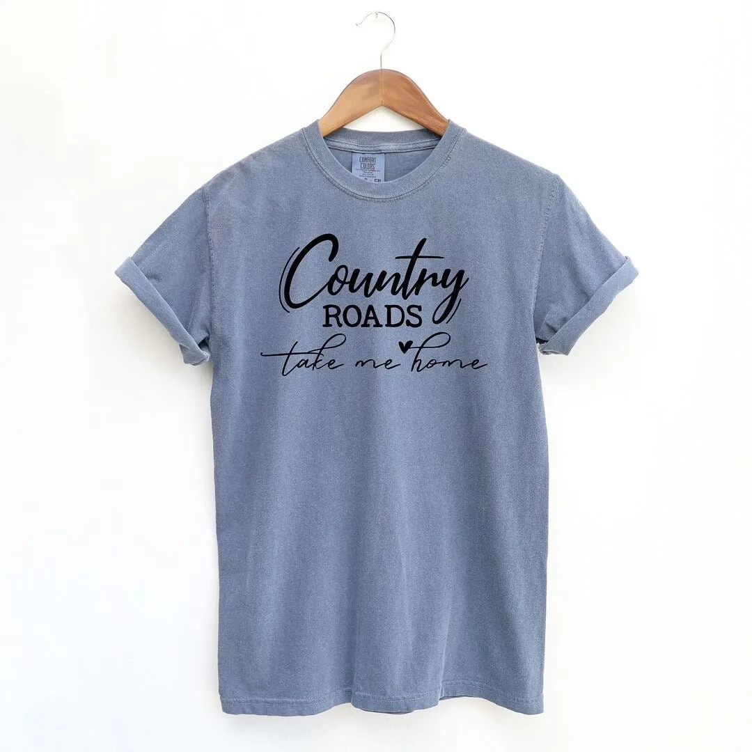 Country Roads Heart Garment Dyed Tee sold by Zulily