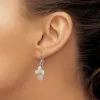 Curata 925 Sterling Silver 6x34mm Rose Quartz Cultured Pink Pearl Dangle Hook Earrings sold by Zulily