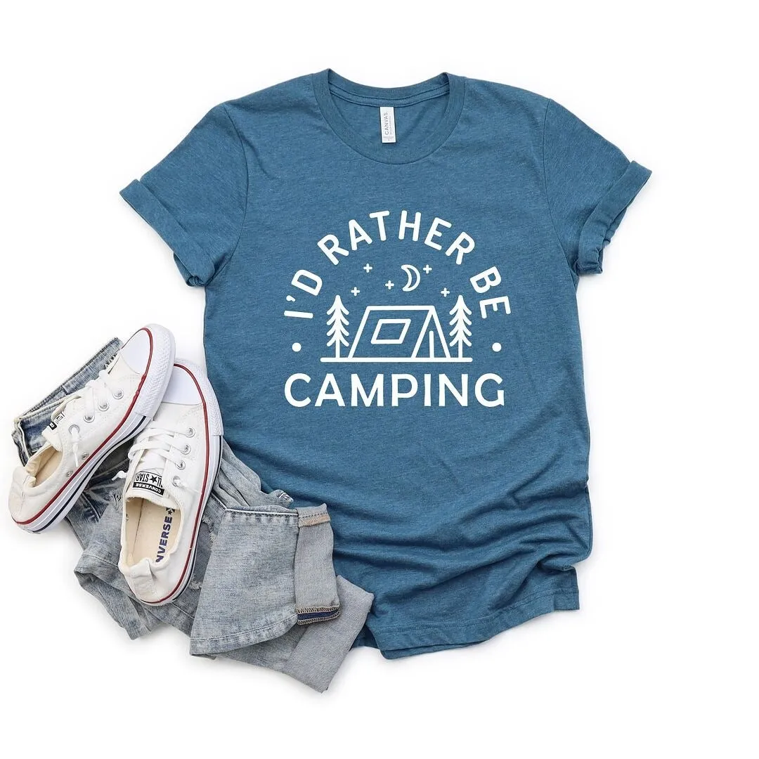 I'd Rather Be Camping Tent Short Sleeve Tee sold by Zulily