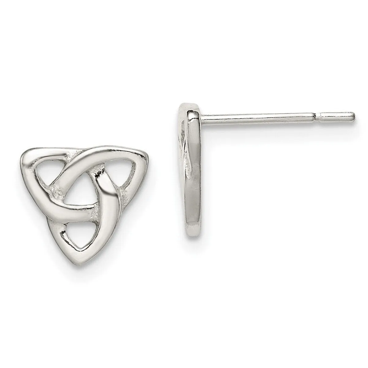 Curata 925 Sterling Silver Polished 10x9mm Celtic Knot Post Earrings sold by Zulily