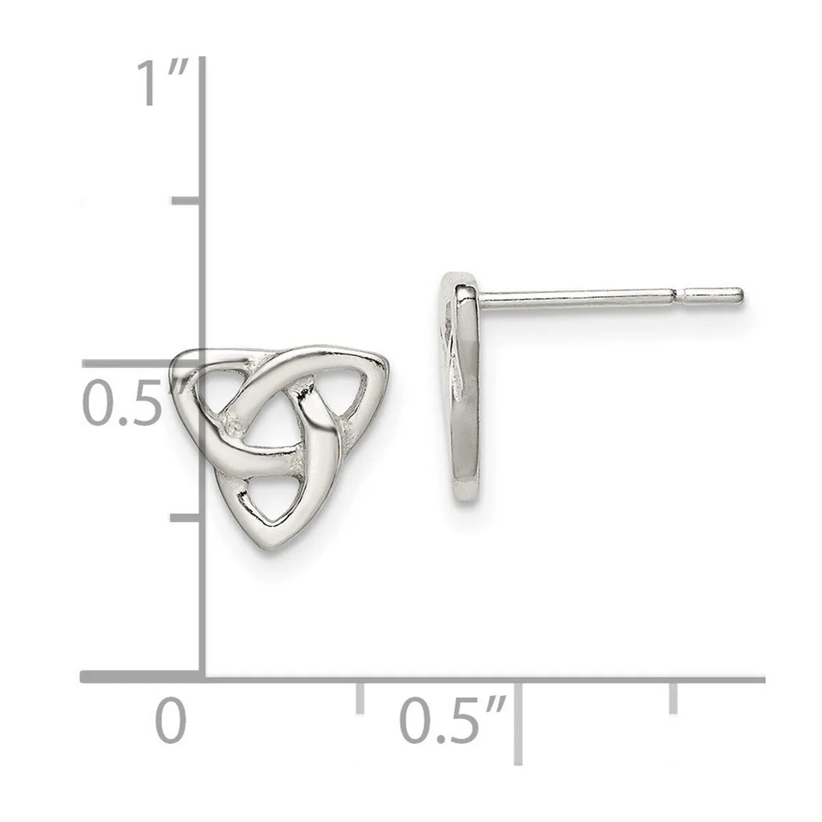 Curata 925 Sterling Silver Polished 10x9mm Celtic Knot Post Earrings sold by Zulily product image thumbnail 2