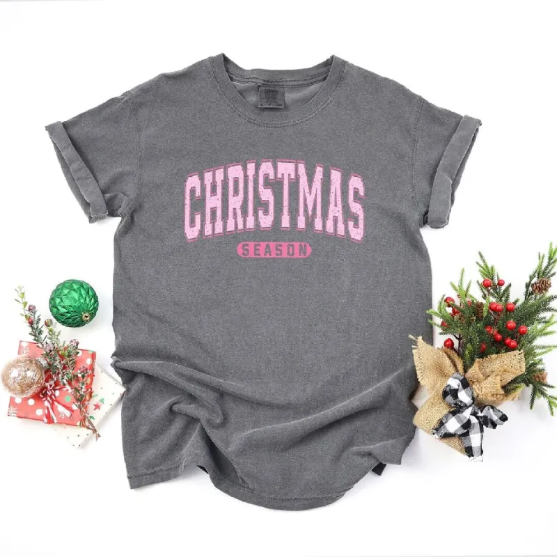 Pink Christmas Season Garment Dyed Tee sold by Zulily