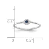 Curata 925 Sterling Silver Rhodium Small Blue and Clear Cubic Zirconia Evil Eye Ring sold by Zulily