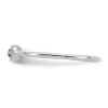 Curata 925 Sterling Silver Rhodium Small Blue and Clear Cubic Zirconia Evil Eye Ring sold by Zulily