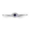 Curata 925 Sterling Silver Rhodium Small Blue and Clear Cubic Zirconia Evil Eye Ring sold by Zulily