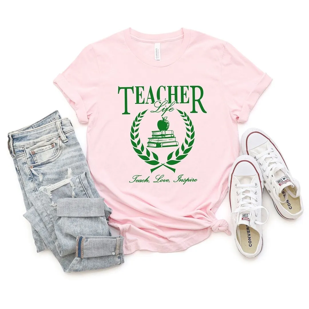 Teacher Life Books Short Sleeve Crewnneck Tee sold by Zulily