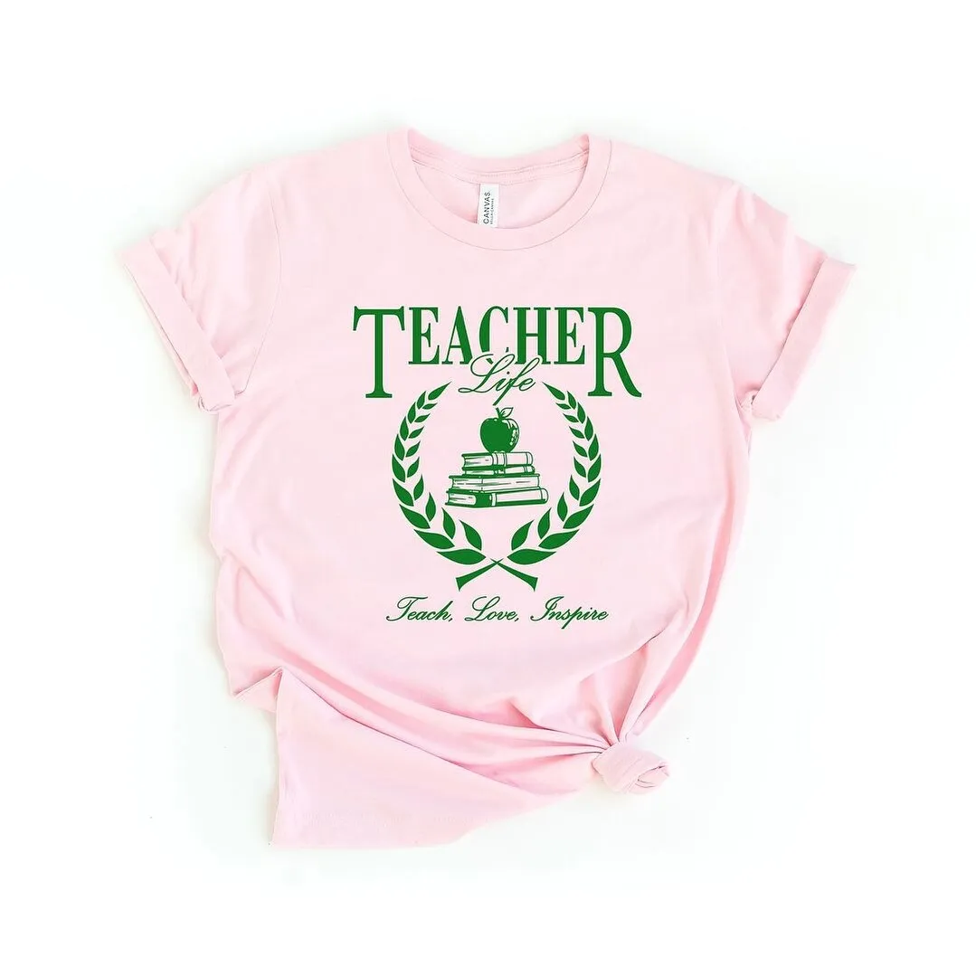 Teacher Life Books Short Sleeve Crewnneck Tee sold by Zulily product image thumbnail 2