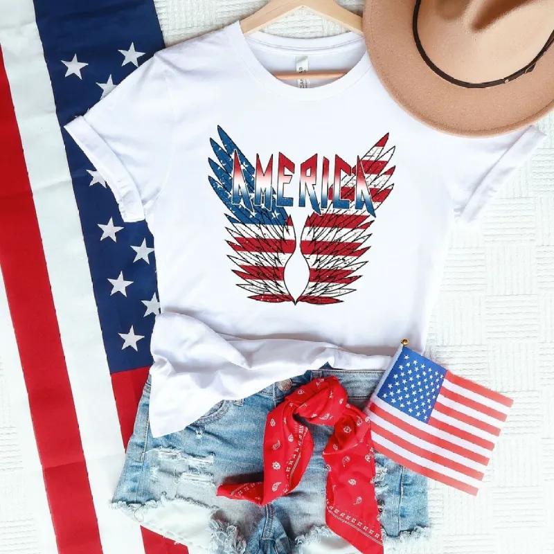 America Wings Short Sleeve Crewnneck Tee sold by Zulily