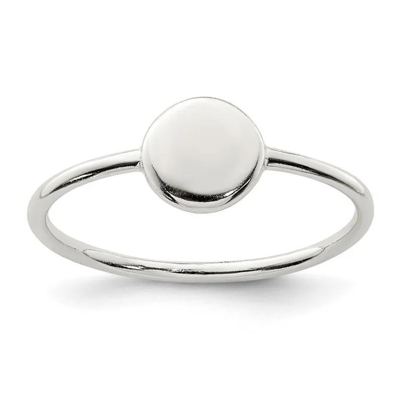Curata 925 Sterling Silver Engravable Polished Flat Circle Ring sold by Zulily