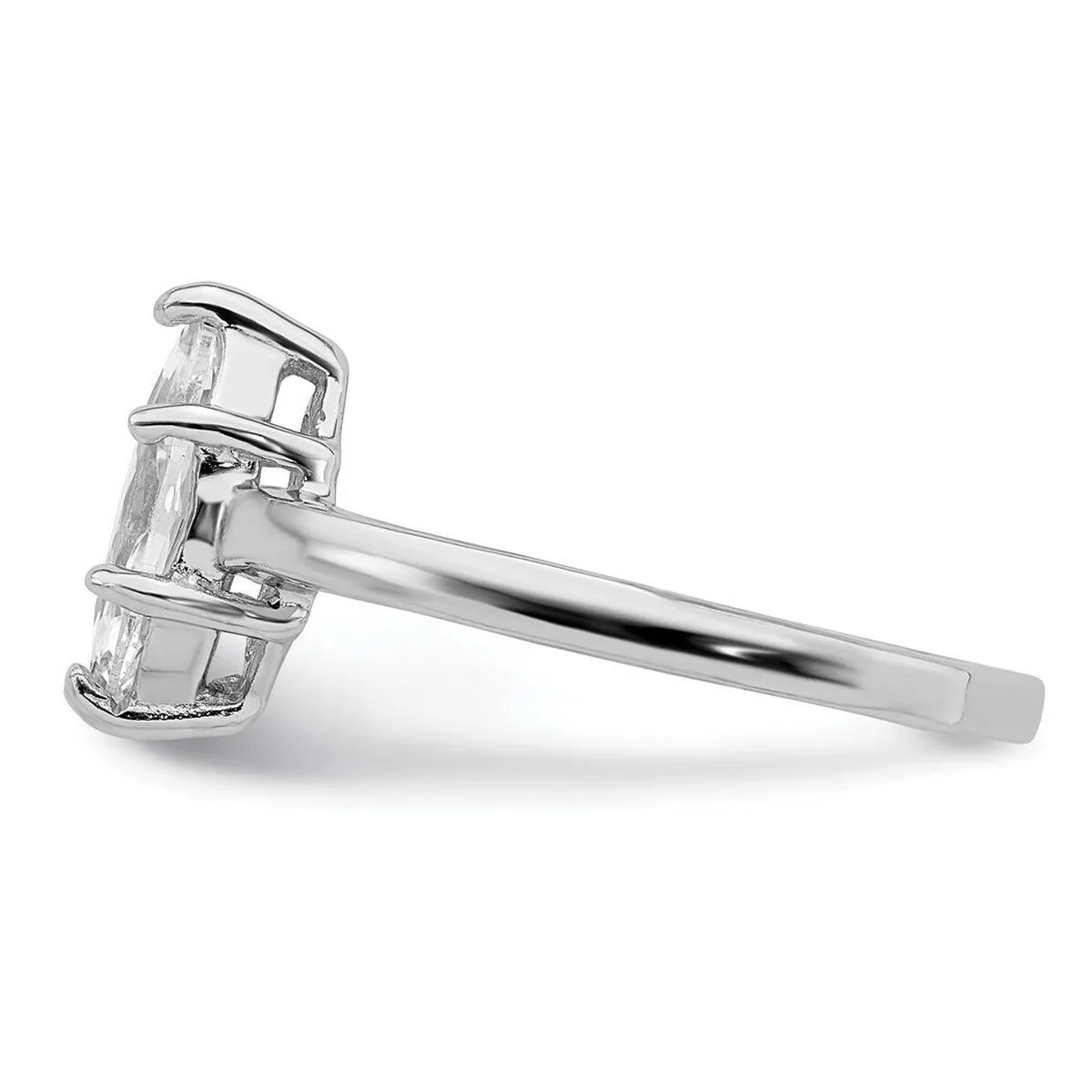 Curata 925 Sterling Silver Solitaire 8X4mm Marquise Cubic Zirconia Ring sold by Zulily product image thumbnail 4