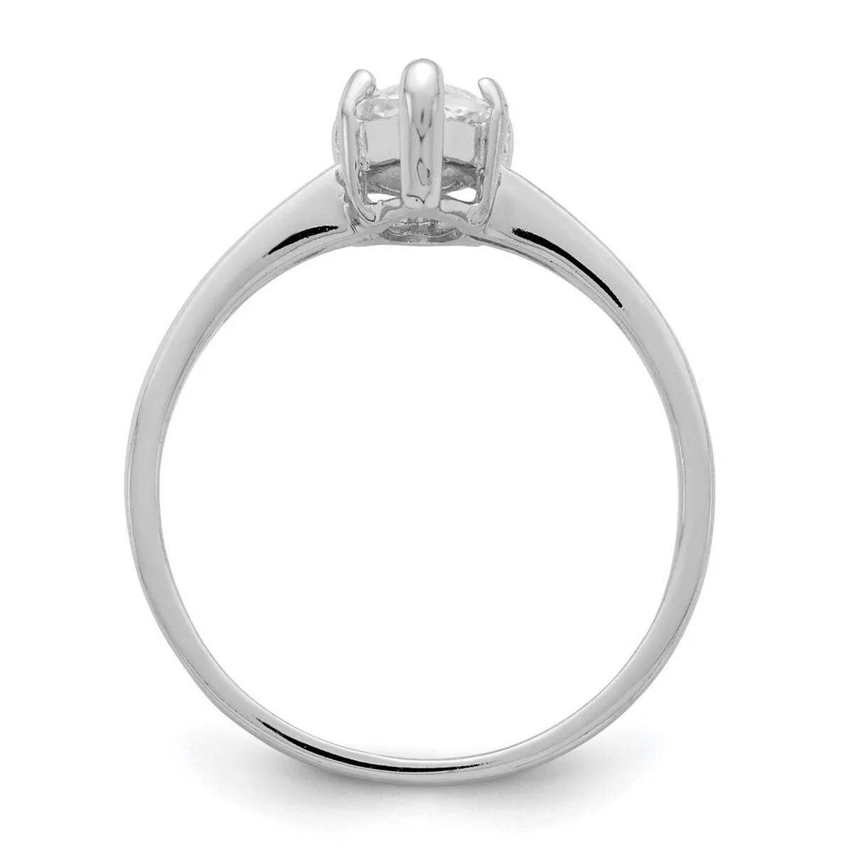 Curata 925 Sterling Silver Solitaire 8X4mm Marquise Cubic Zirconia Ring sold by Zulily product image thumbnail 3